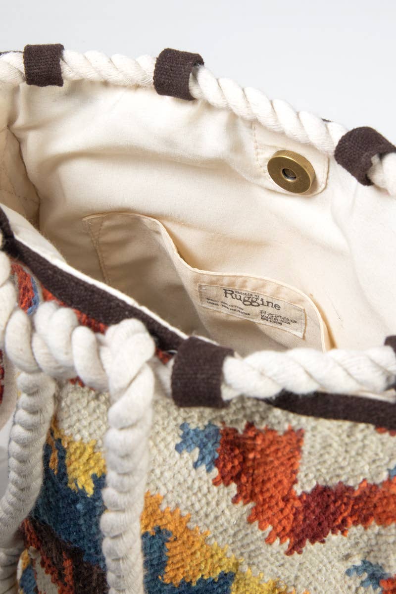 Handwoven Nouveau Bucket Bag – Tribal Chic