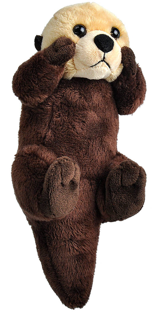 Soft plush sea otter toy with realistic features and sound