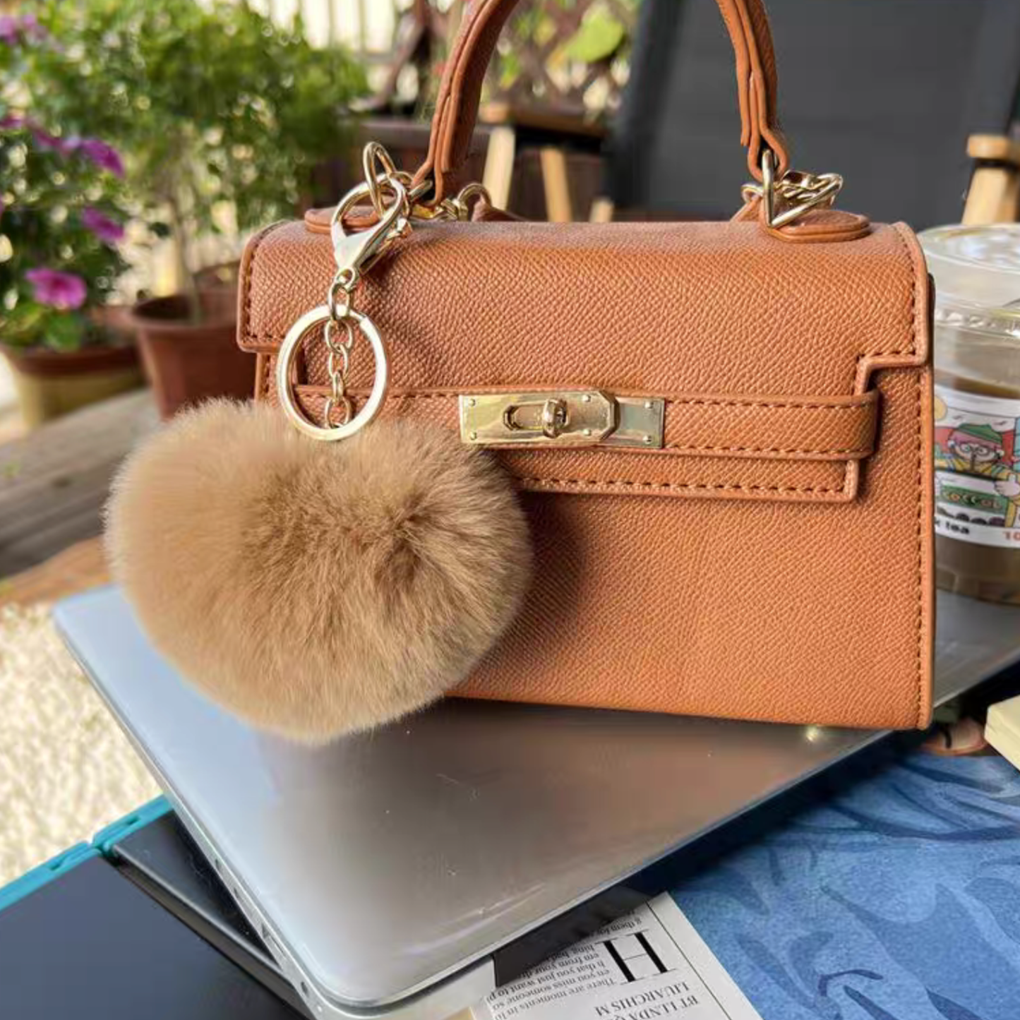 Heart-Shaped Faux Fur Keychain – Soft Plush Accessory | Gifts for Her, Unique Gift Idea
