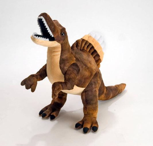 Stuffed Spinosaurus toy with lifelike details and soft plush fabric