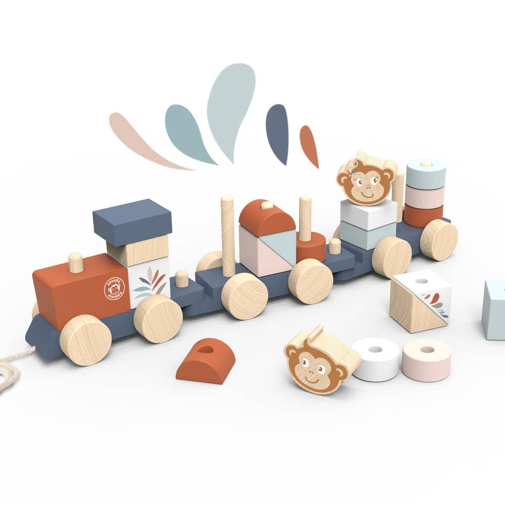 Stacking Train – Pull-Along Wooden Toy Adventure