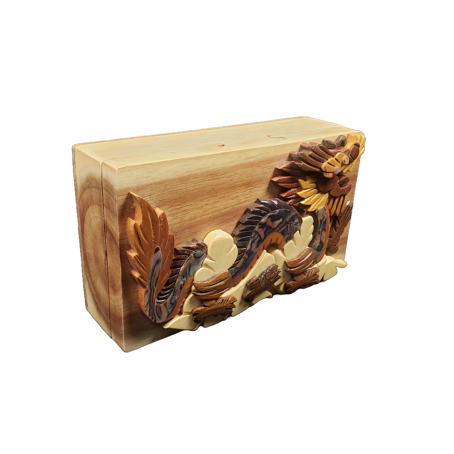 Mother of Pearl Dragon - Hand Carved Keepsake Gift Box