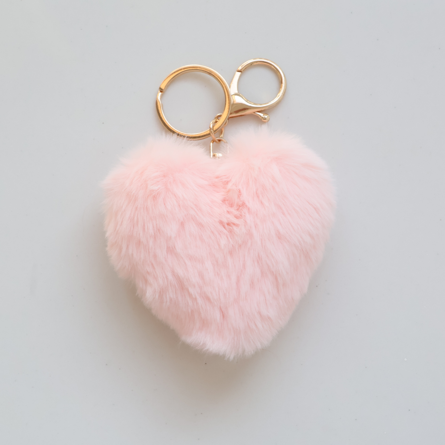 Heart-Shaped Faux Fur Keychain – Soft Plush Accessory | Gifts for Her, Unique Gift Idea