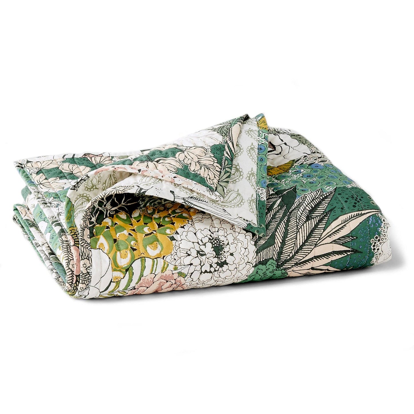 Floral Quilted Throw – Bettina Reversible Design | Unique Gifts for Her