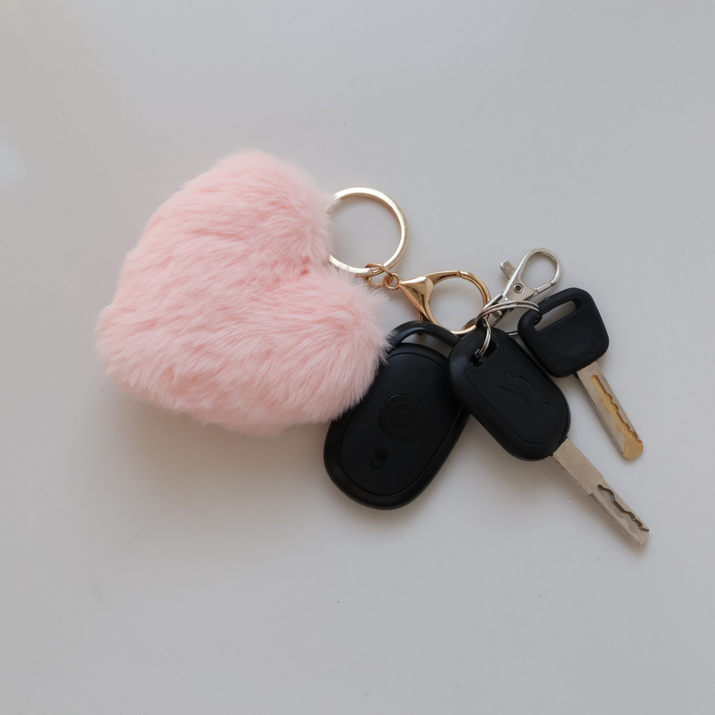Heart-Shaped Faux Fur Keychain – Soft Plush Accessory | Gifts for Her, Unique Gift Idea