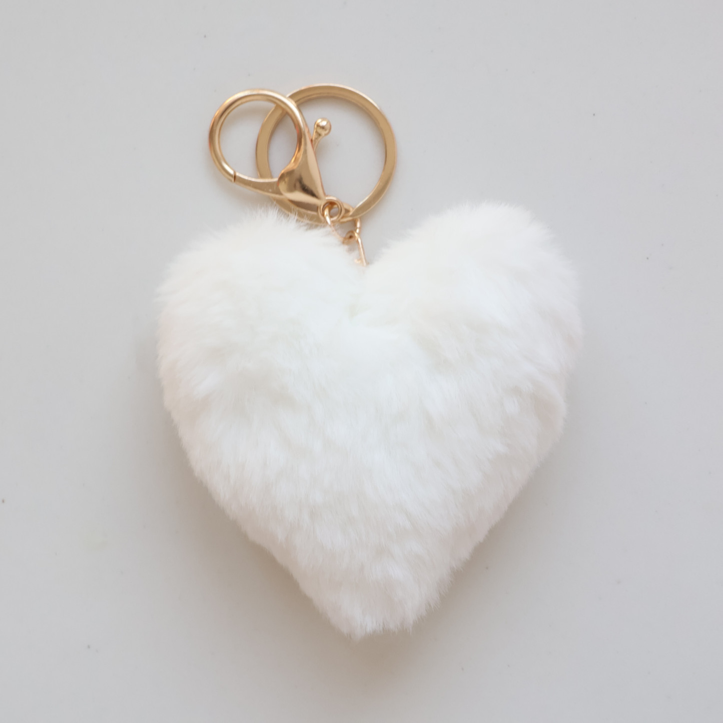 Heart-Shaped Faux Fur Keychain – Soft Plush Accessory | Gifts for Her, Unique Gift Idea