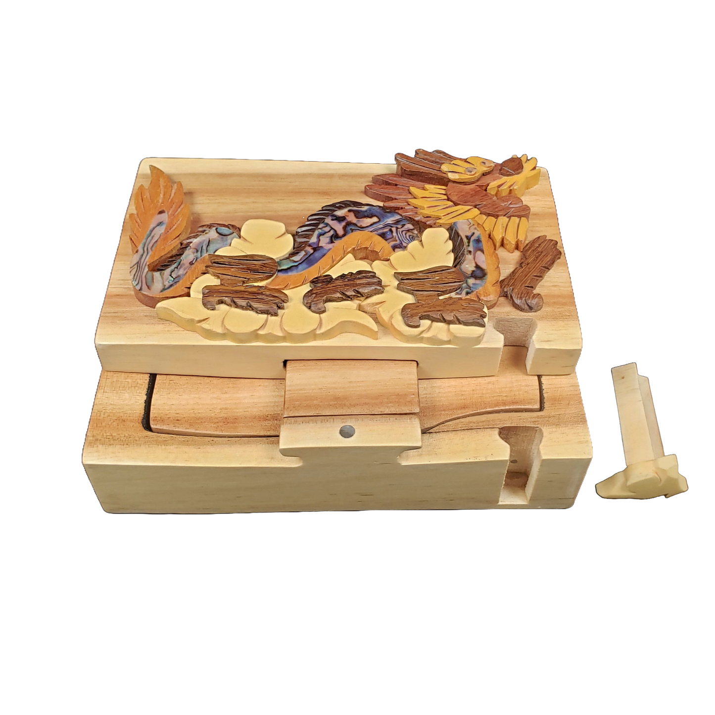 Mother of Pearl Dragon - Hand Carved Keepsake Gift Box