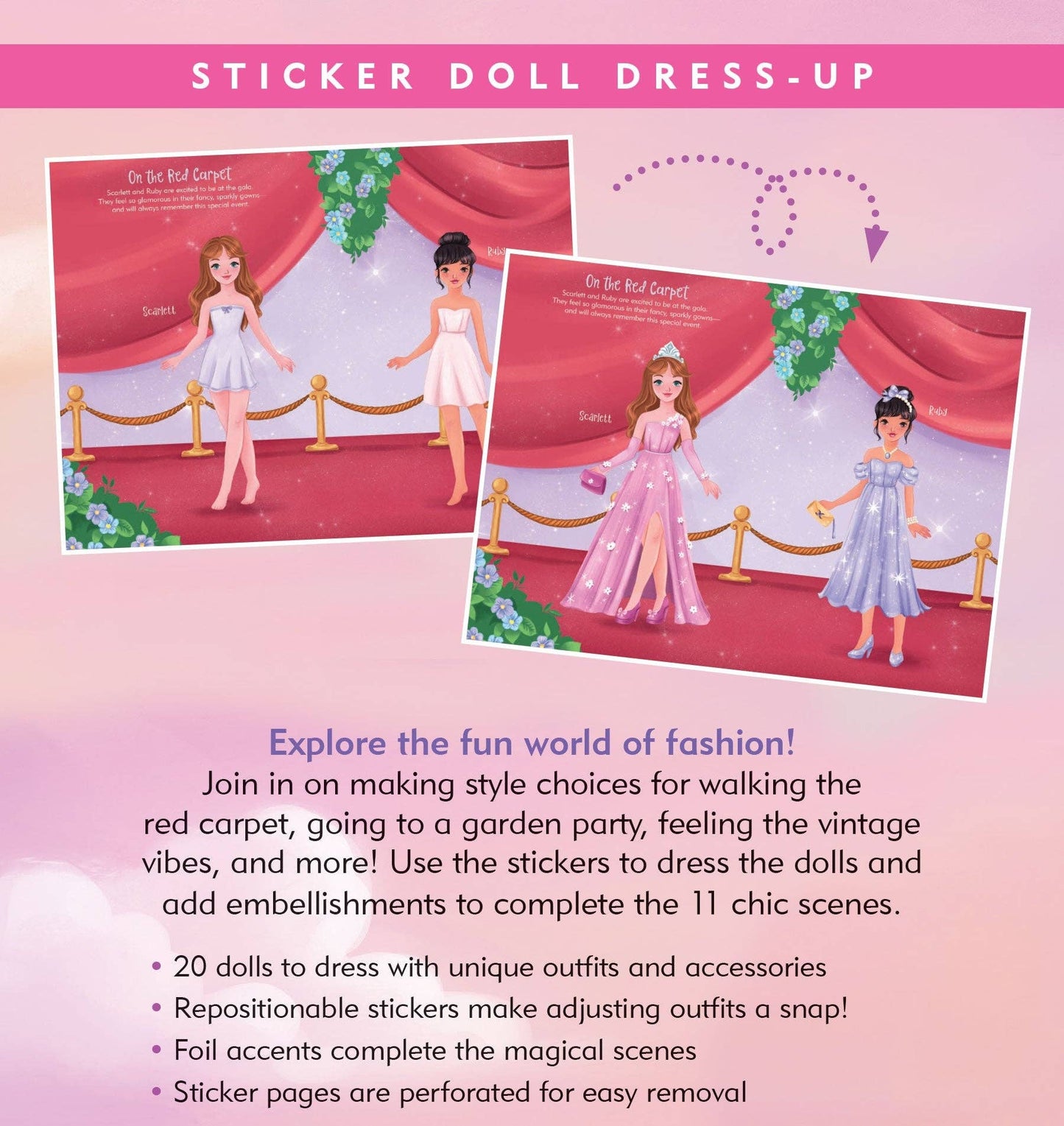 Sticker Doll Dress-Up Book – Fashion Theme | Gifts for Girls, Unique Gifts