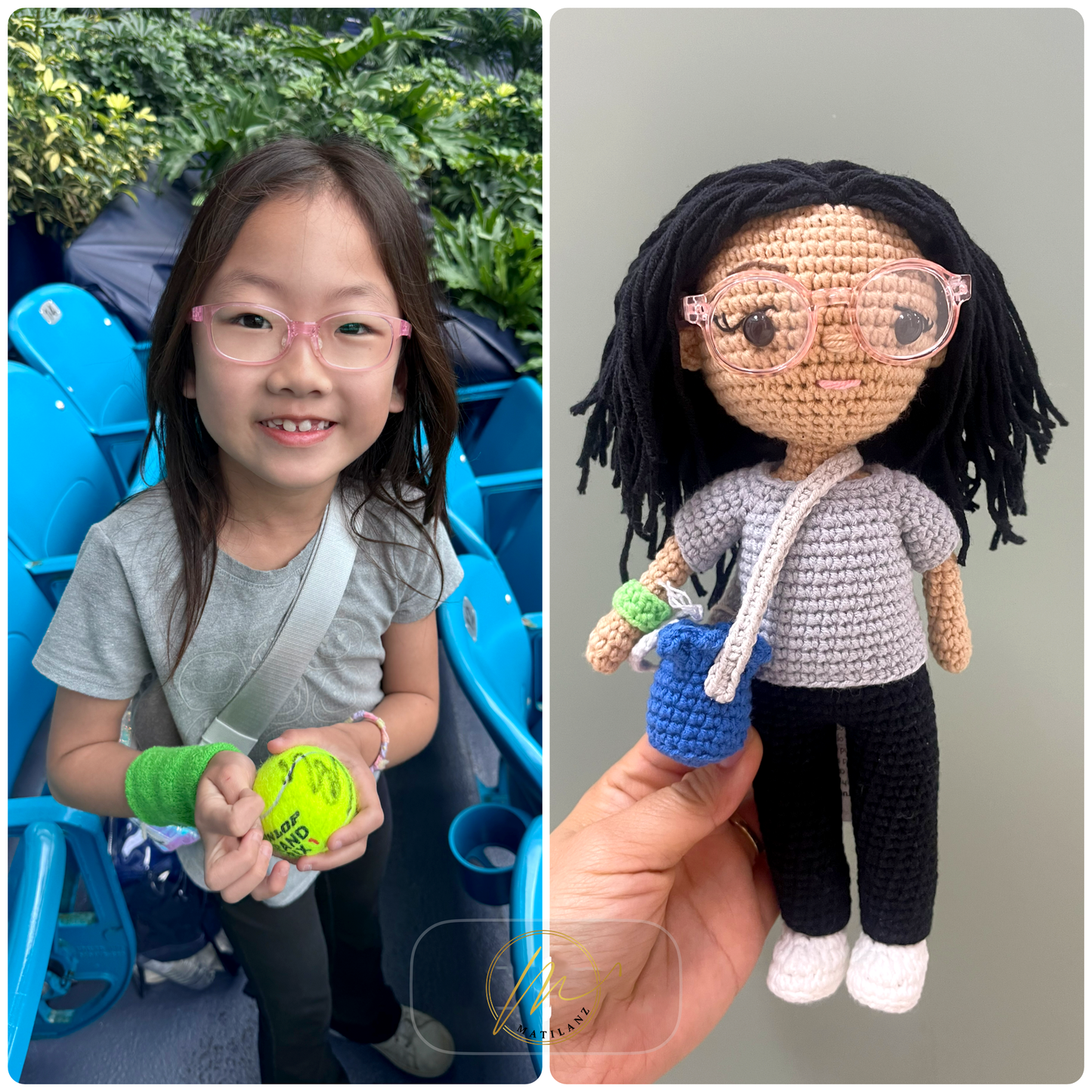 Custom Crochet Doll & Plush – Mini Me Doll - Personalized Amigurumi Plush - 8'' and 10''