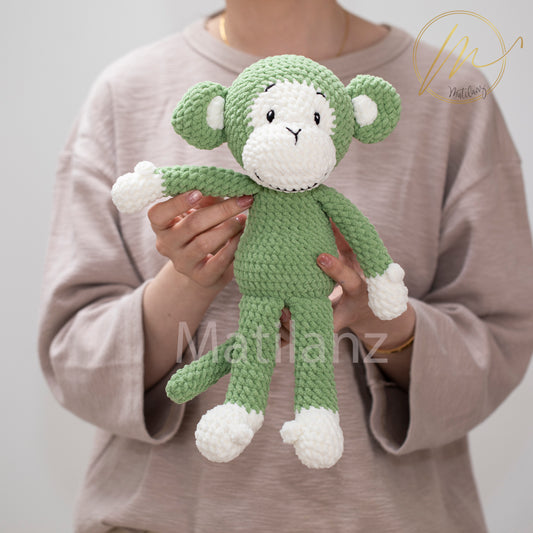 Crochet Monkey Plush - Handmade 11"