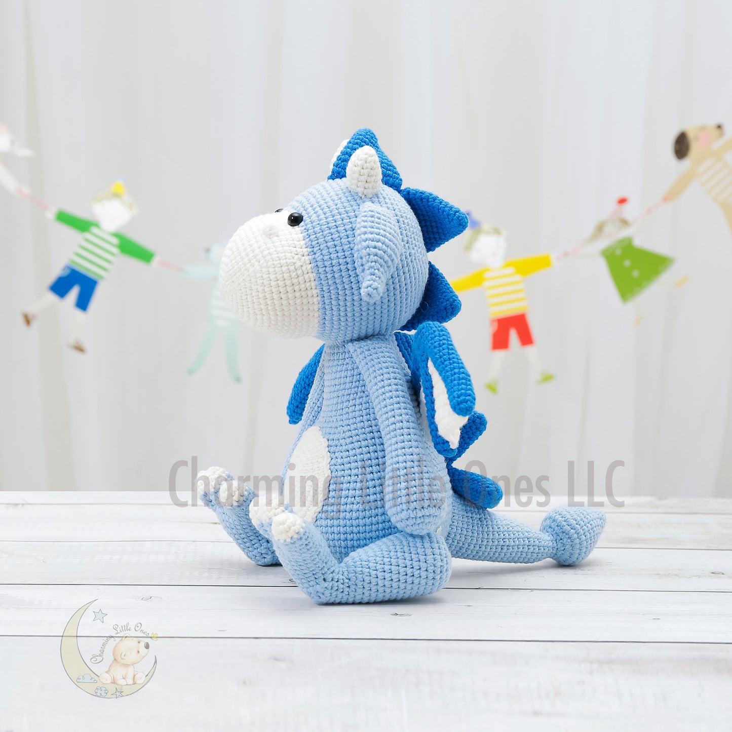 Crochet Dragon - Handmade 12"
