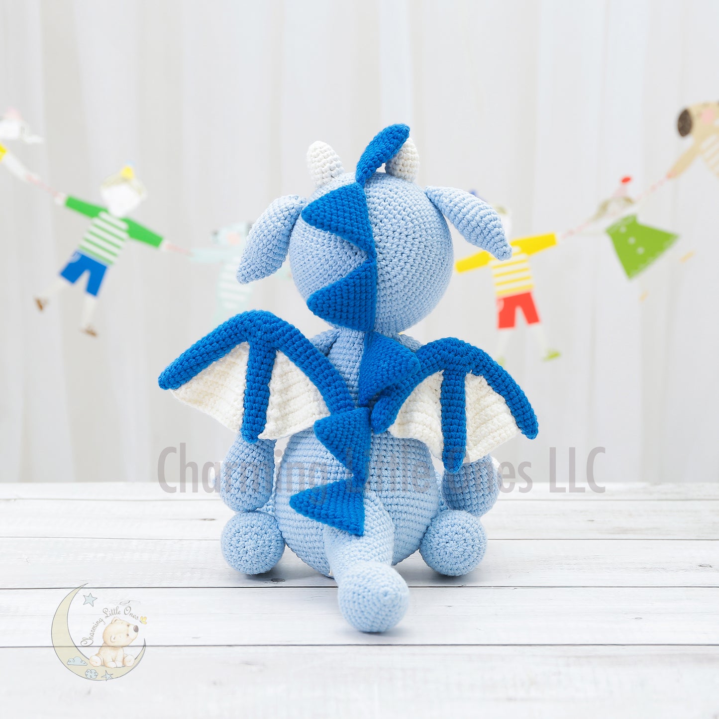 Crochet Dragon - Handmade 12"