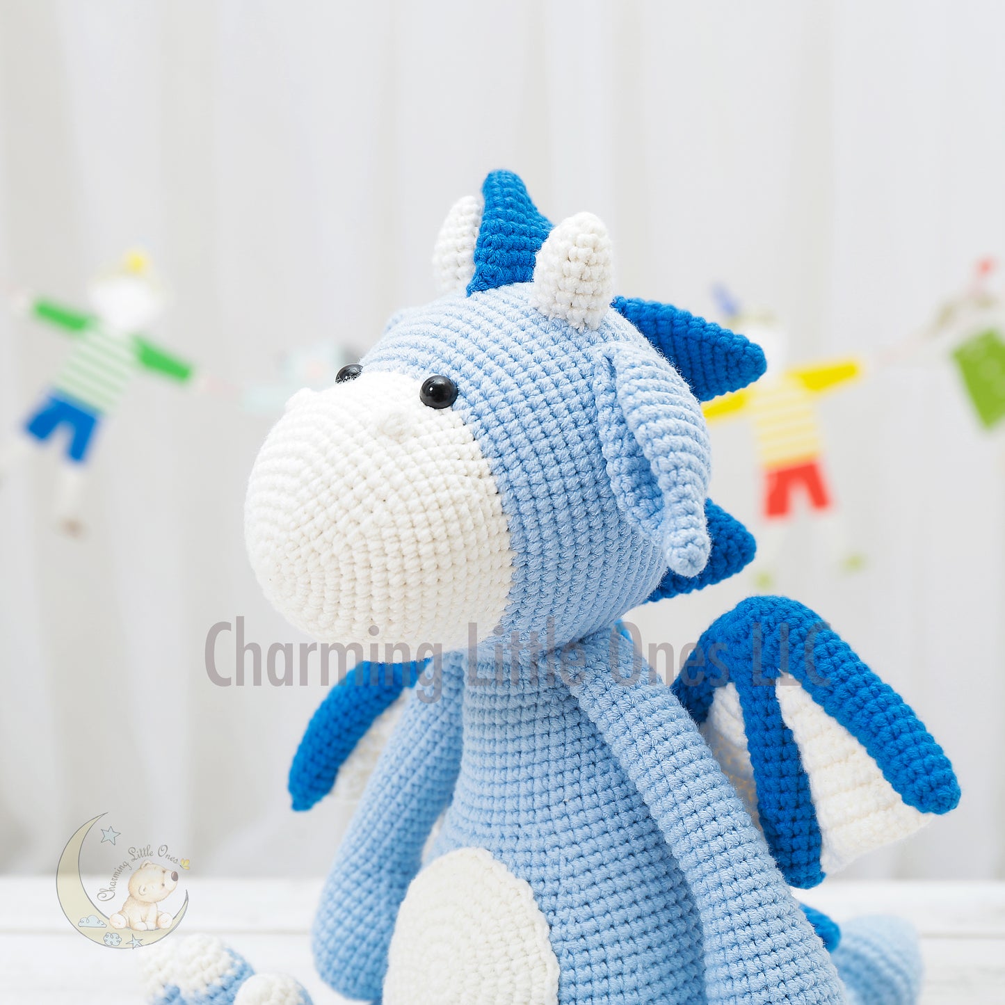 Crochet Dragon - Handmade 12"