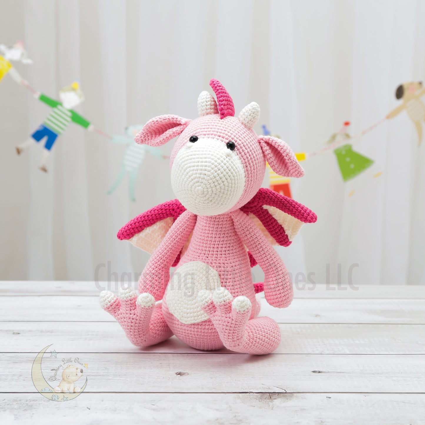 Crochet Dragon - Handmade 12"
