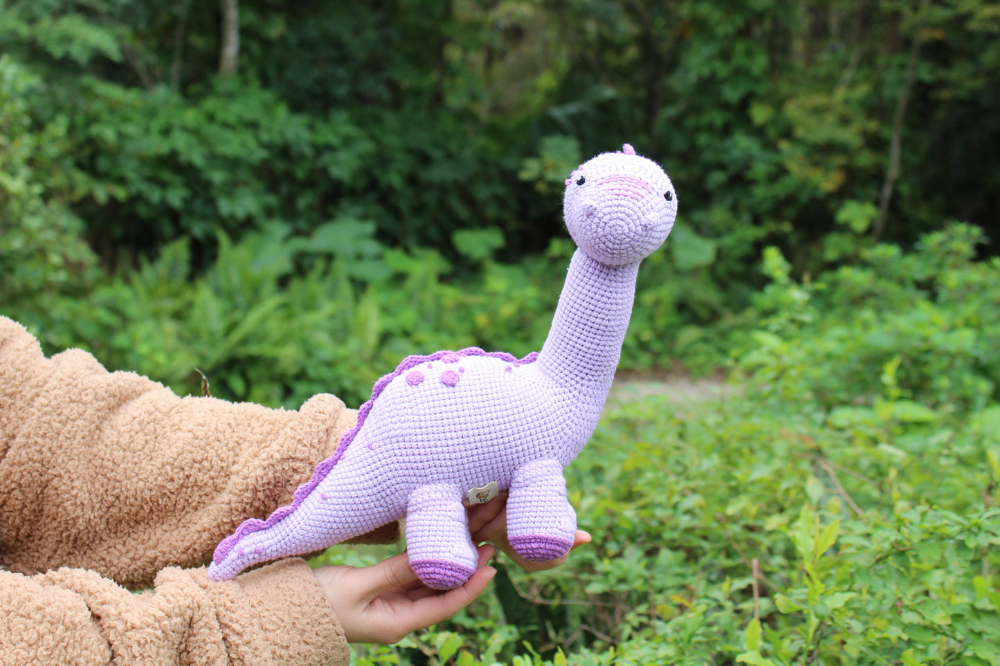 Dinosaurio de crochet hecho a mano, Dinosaurio verde, Regalo de animal de peluche, Juguete ecológico, Regalo de baby shower, Juguete sensorial, Animal de peluche amigurumi,
