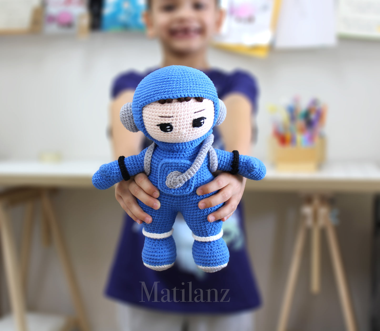 Peluche de astronauta espacial, astronauta tierno con mochila móvil, peluche espacial para niños, astronauta de peluche de crochet, regalos para niños