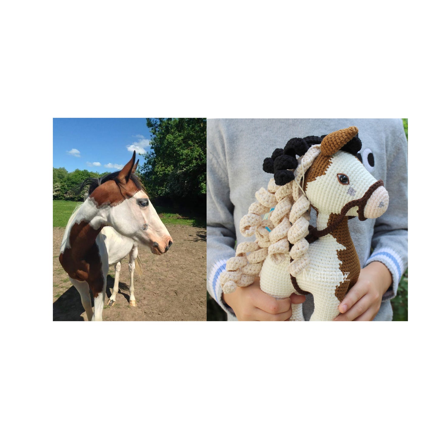 Custom Crochet Paint Horse Plush –  11''