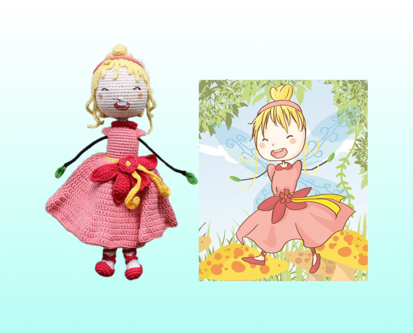 Custom Crochet Doll & Plush – Mini Me Doll - Personalized Amigurumi Plush - 8'' and 10''