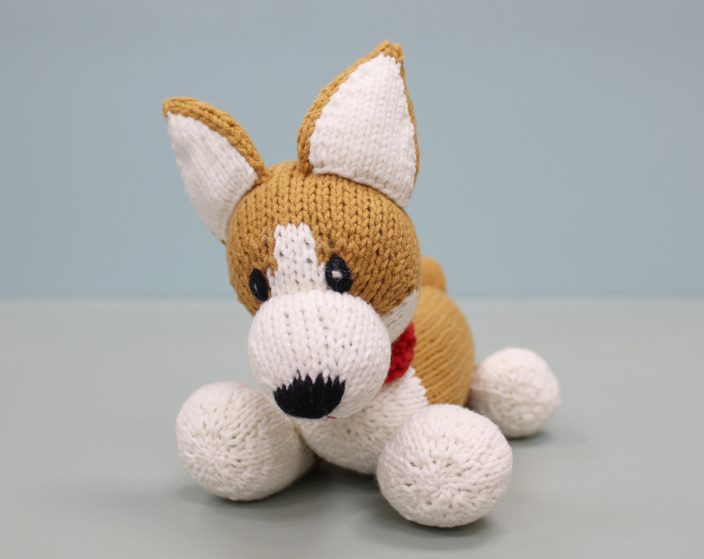 Corgi Plush: Handmade Knitted Stuffed Animal
