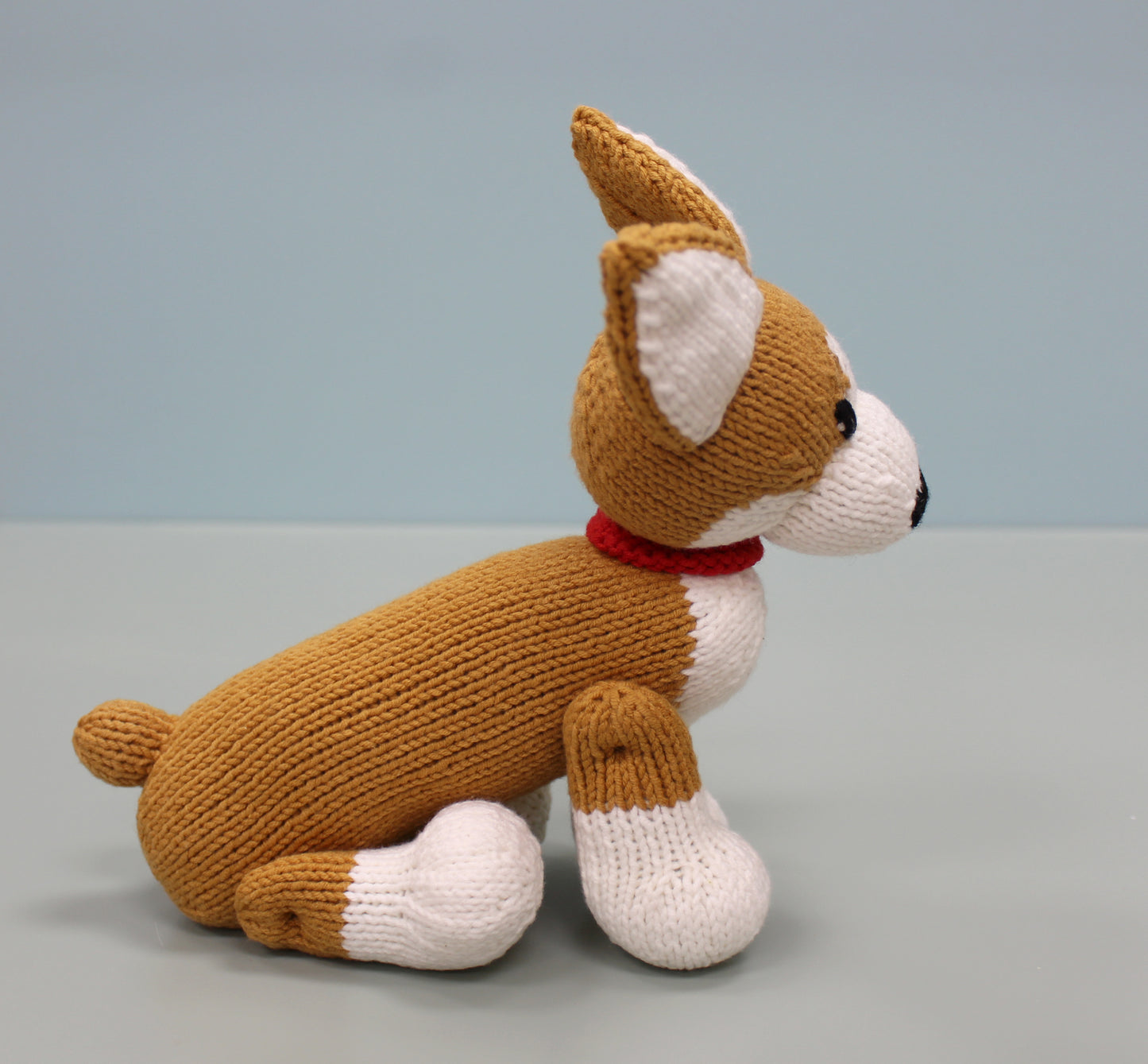 Corgi Plush: Handmade Knitted Stuffed Animal