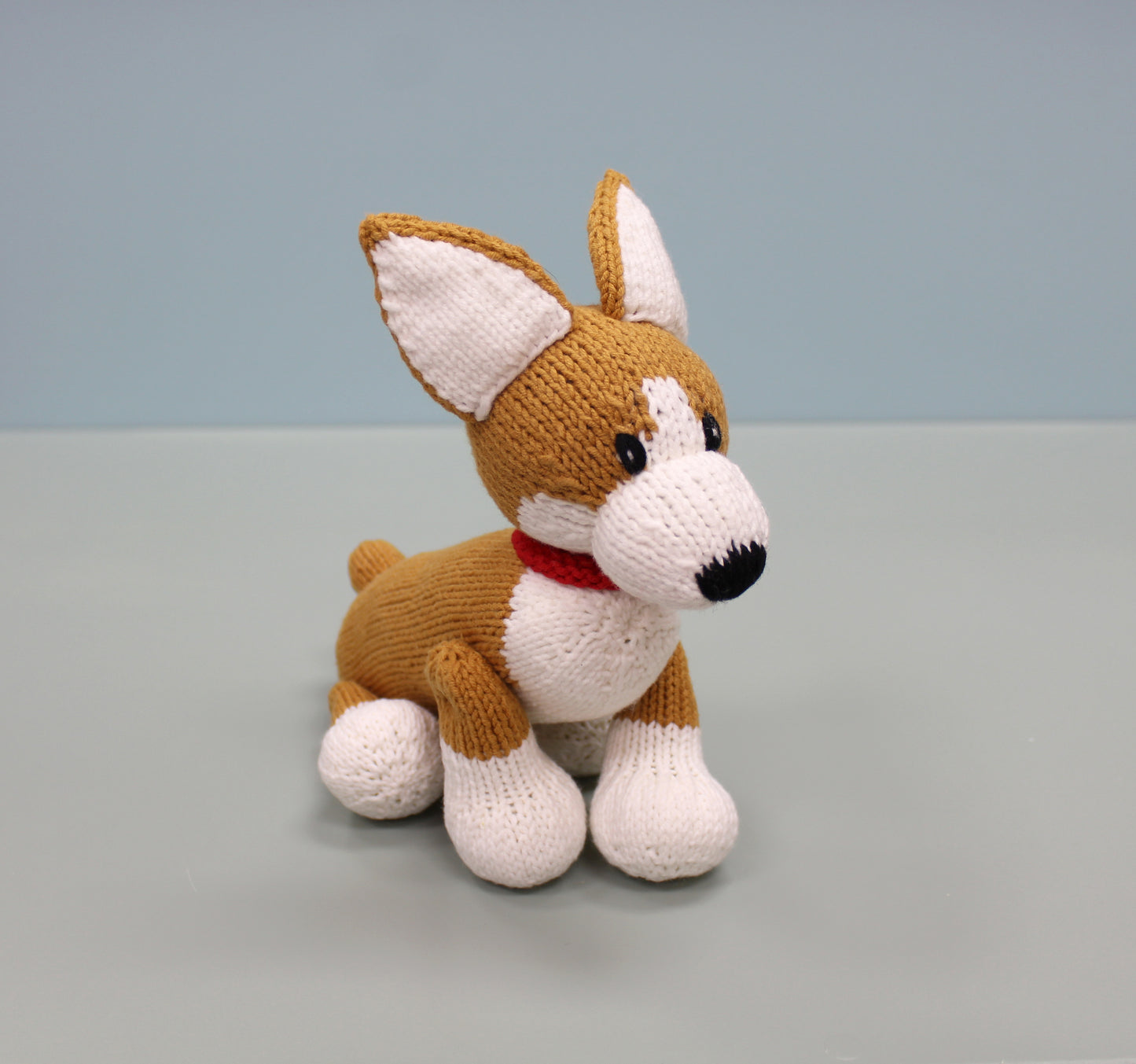 Corgi Plush: Handmade Knitted Stuffed Animal