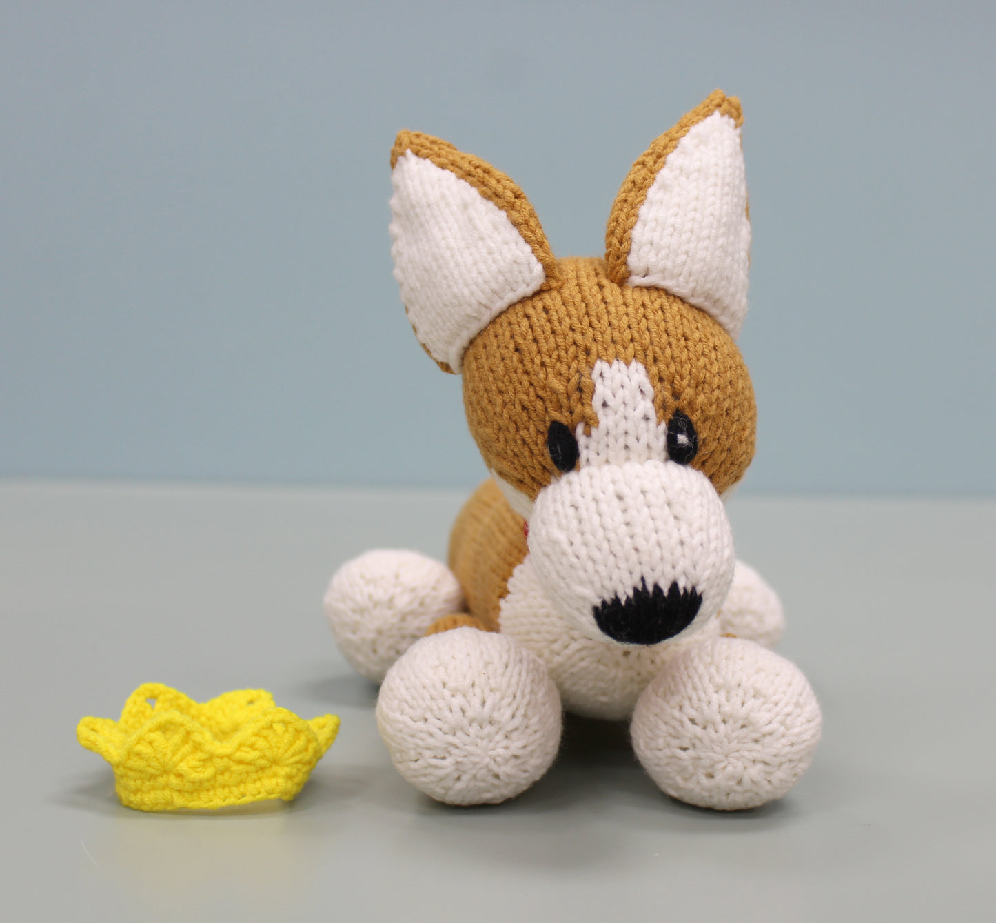 Corgi Plush: Handmade Knitted Stuffed Animal