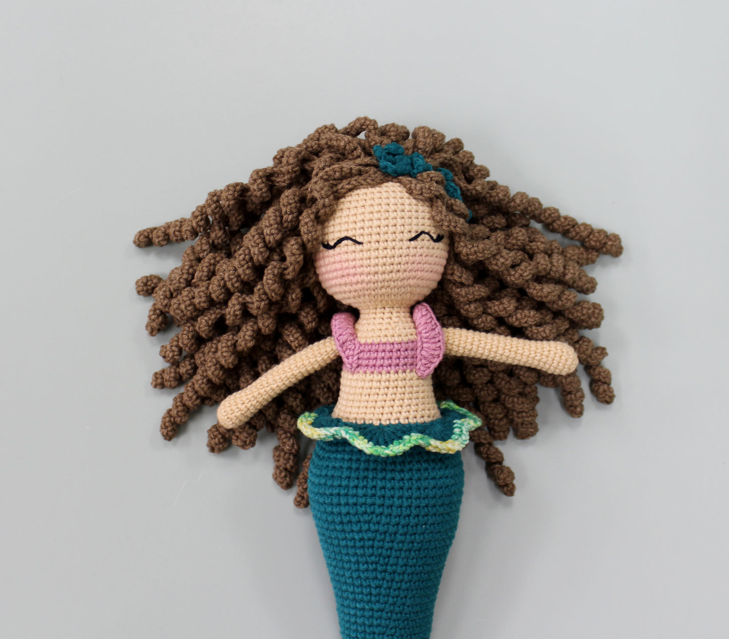 Crochet Mermaid Doll – Handmade Amigurumi Plush, 12''