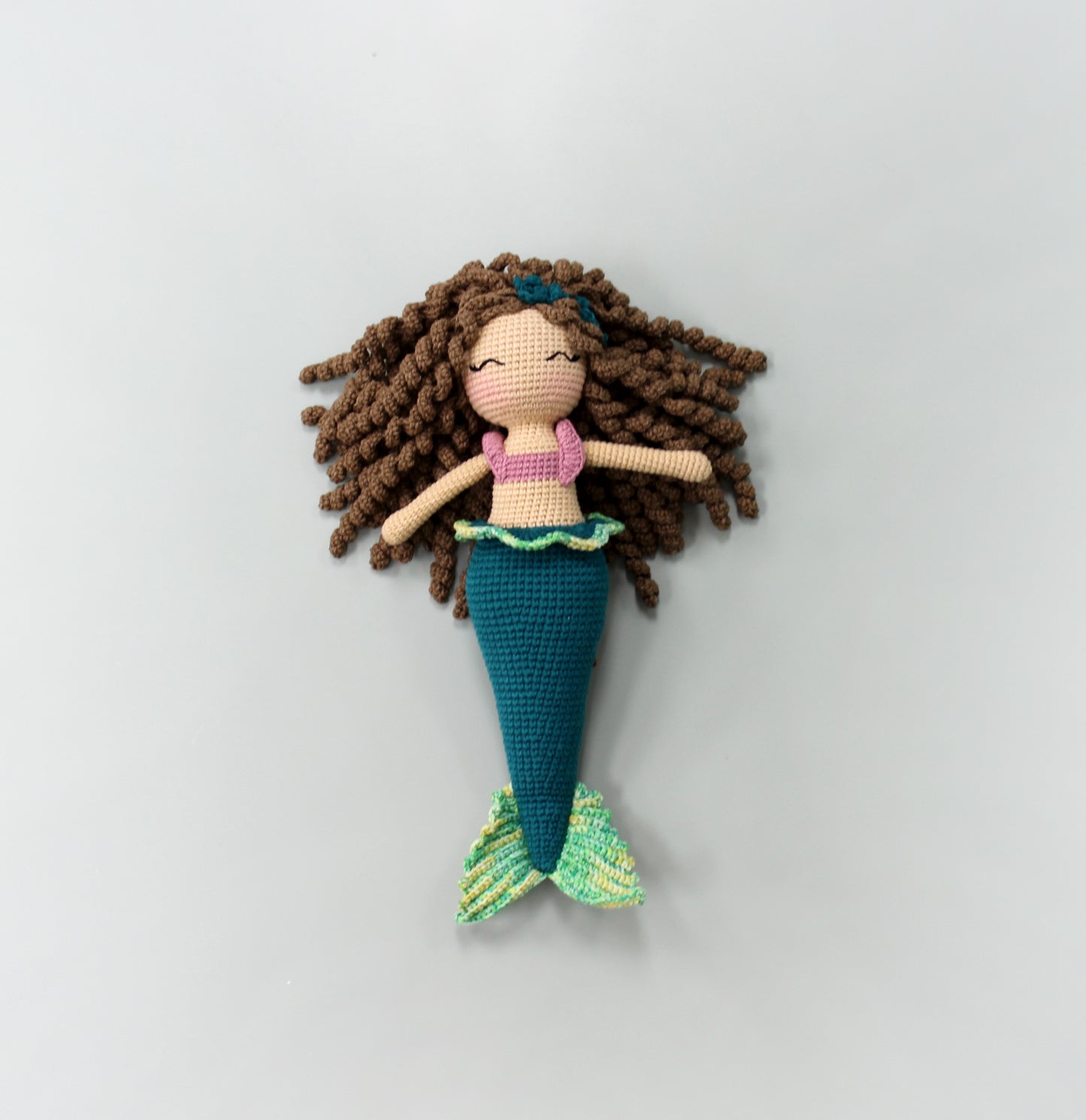 Crochet Mermaid Doll – Handmade Amigurumi Plush, 12''