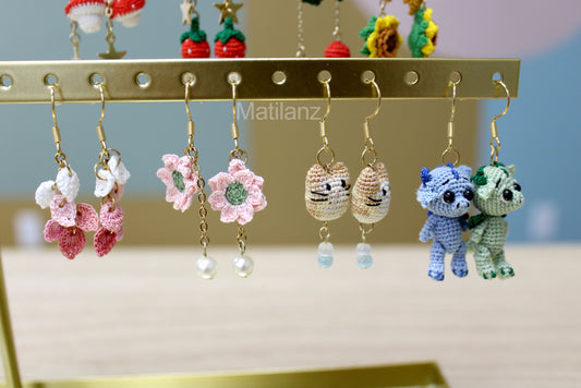 Crochet Handmade Earrings - Mini Crochet Collectibles