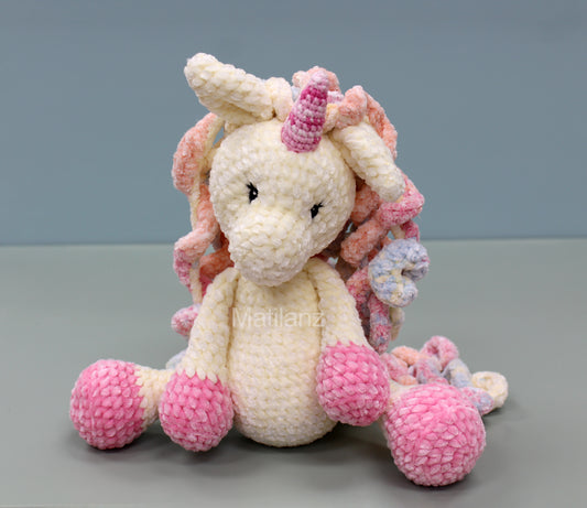 Crochet Unicorn Plush - Handmade  13''