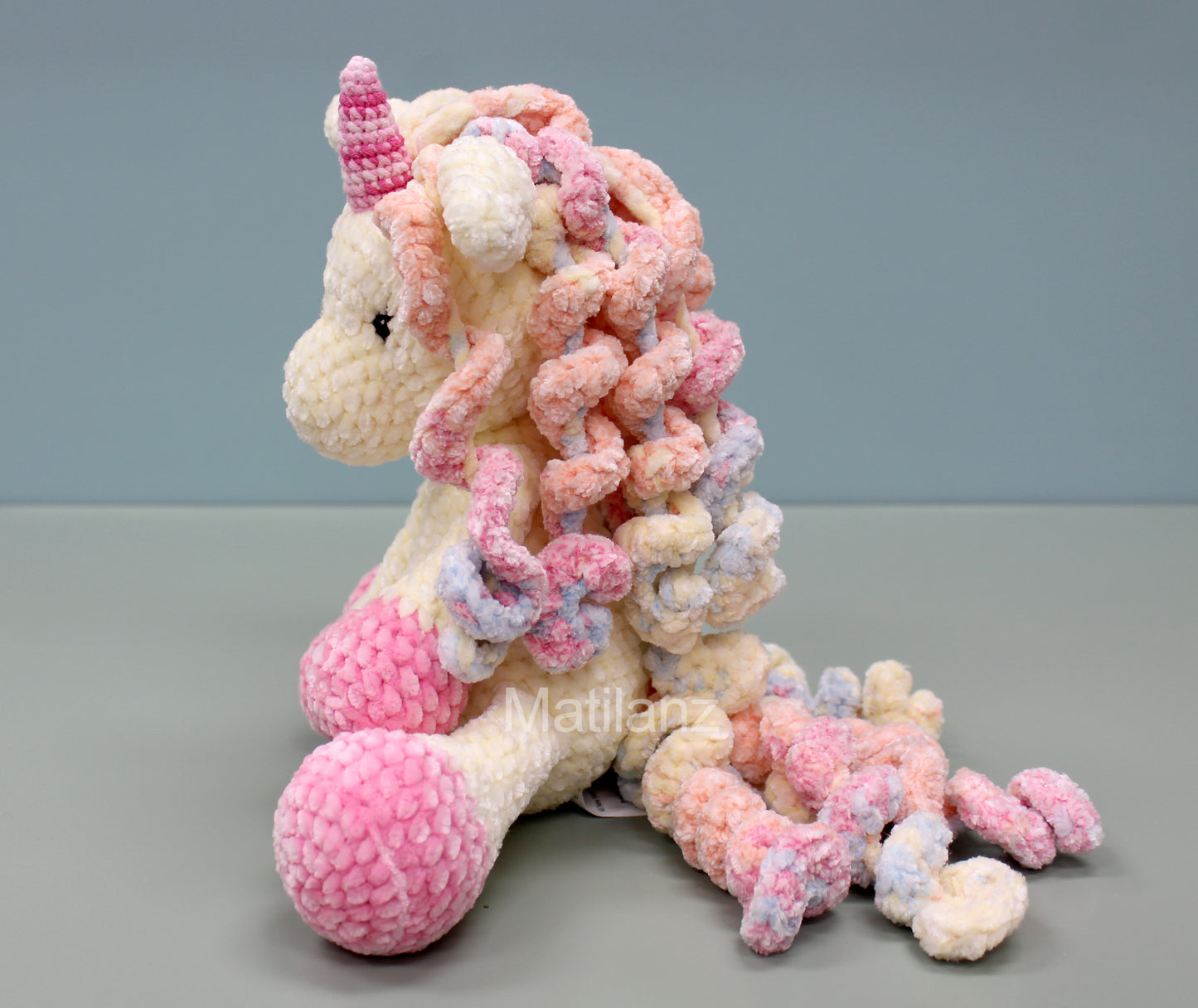 Crochet Unicorn Plush - Handmade  13''