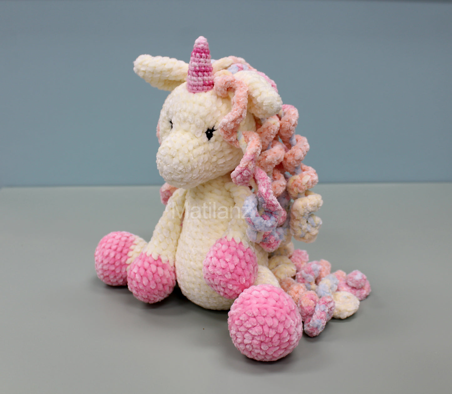 Crochet Unicorn Plush - Handmade  13''