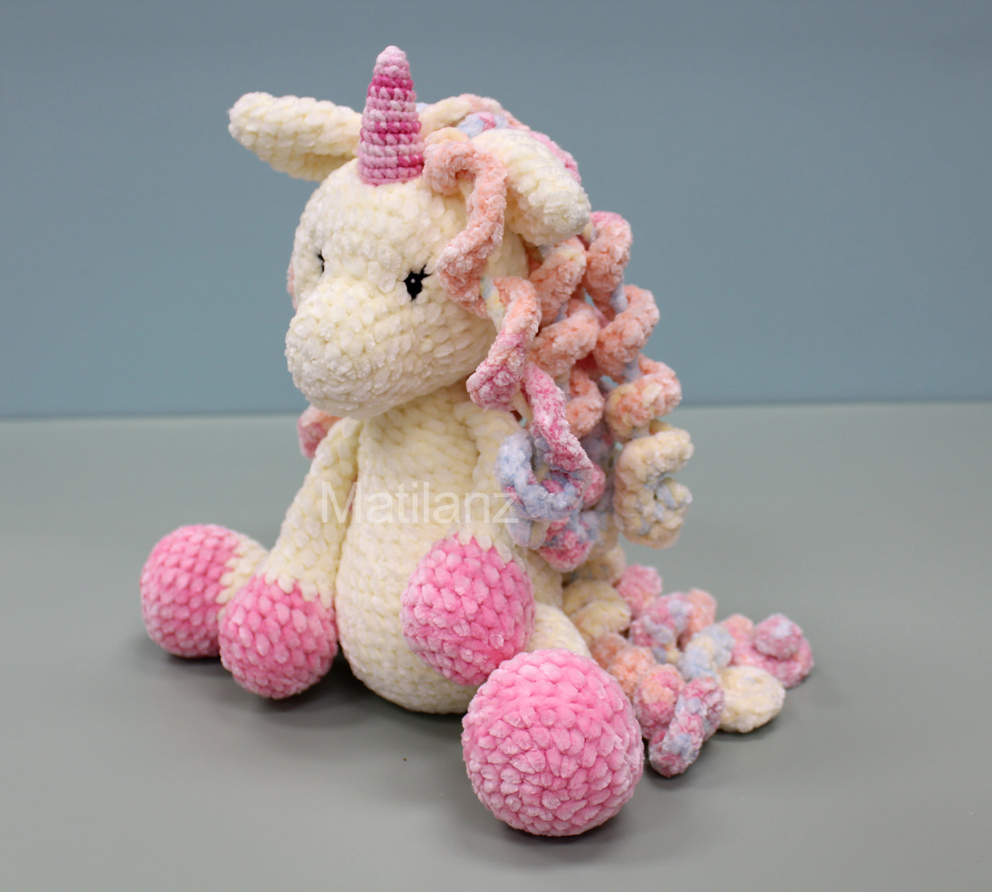 Crochet Unicorn Plush - Handmade  13''