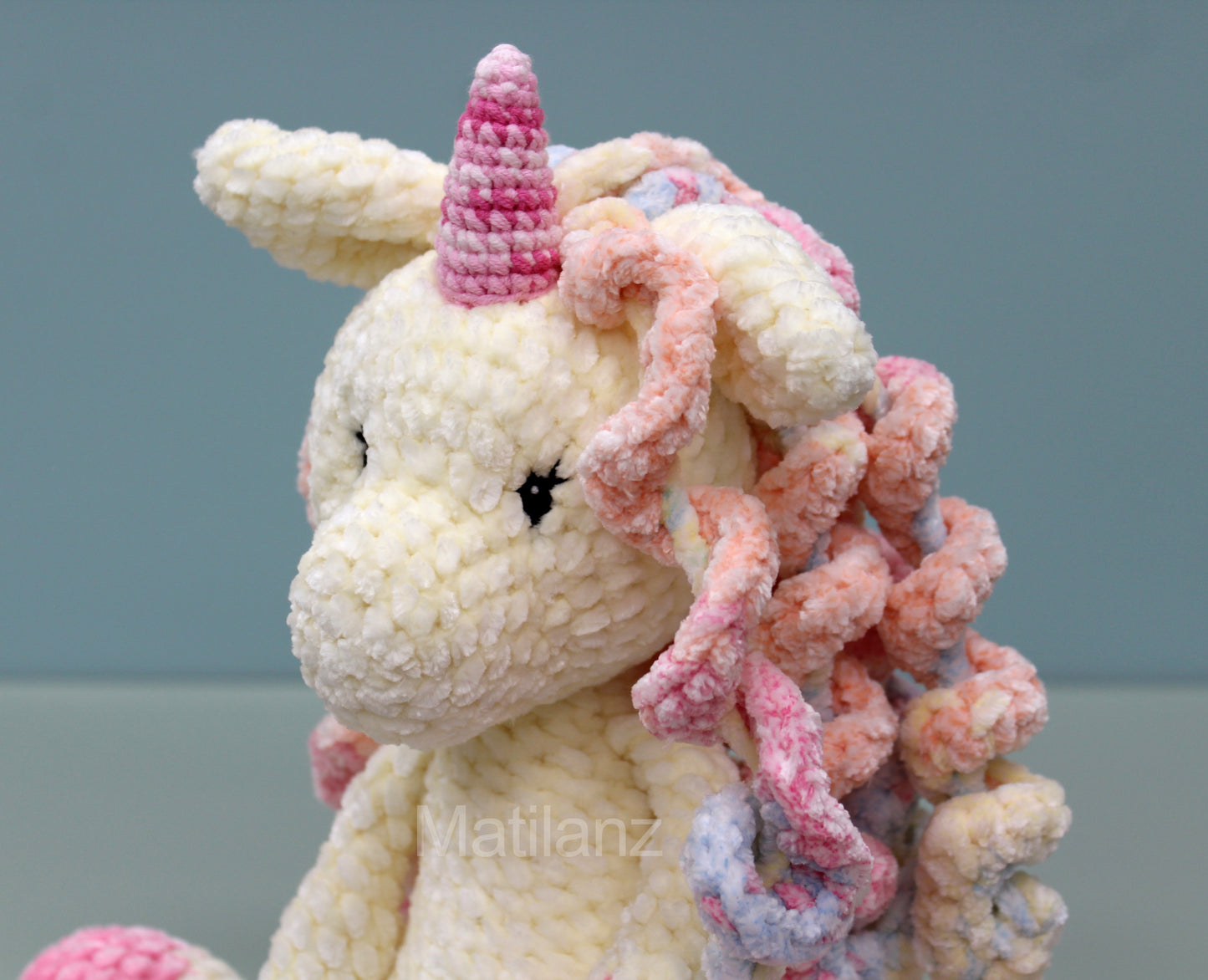 Crochet Unicorn Plush - Handmade  13''