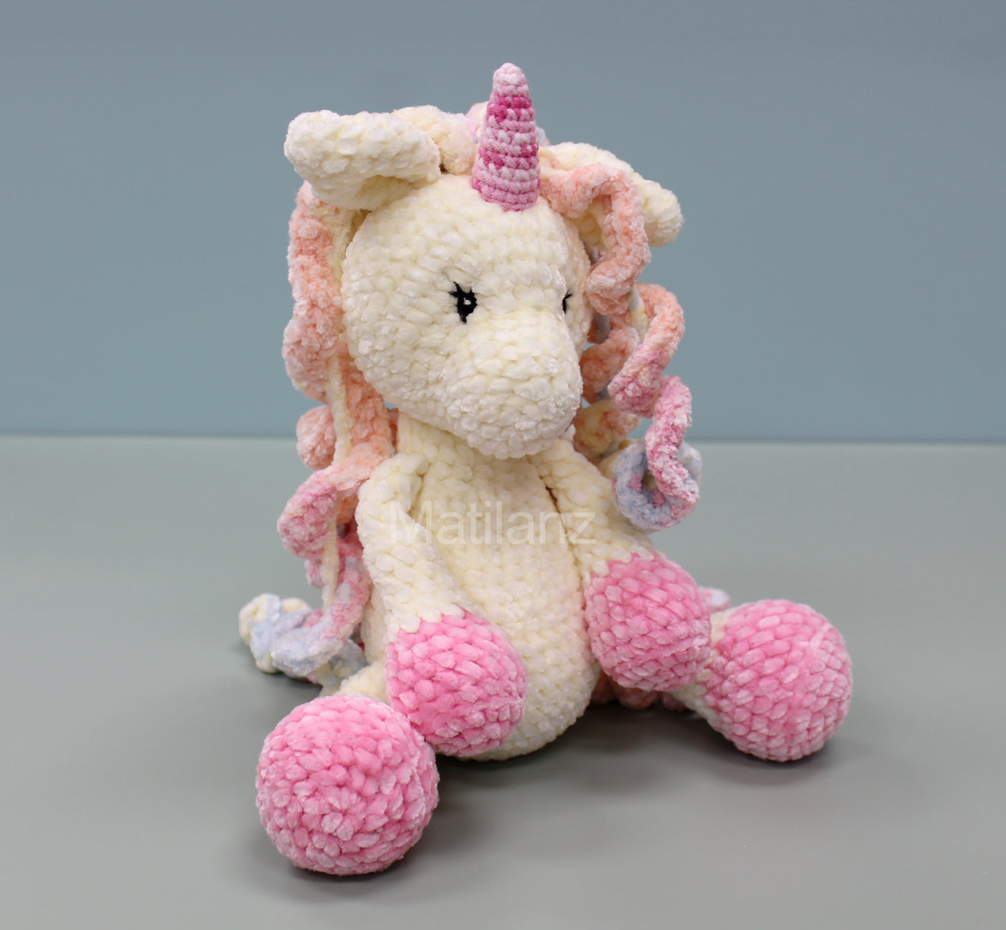 Crochet Unicorn Plush - Handmade  13''