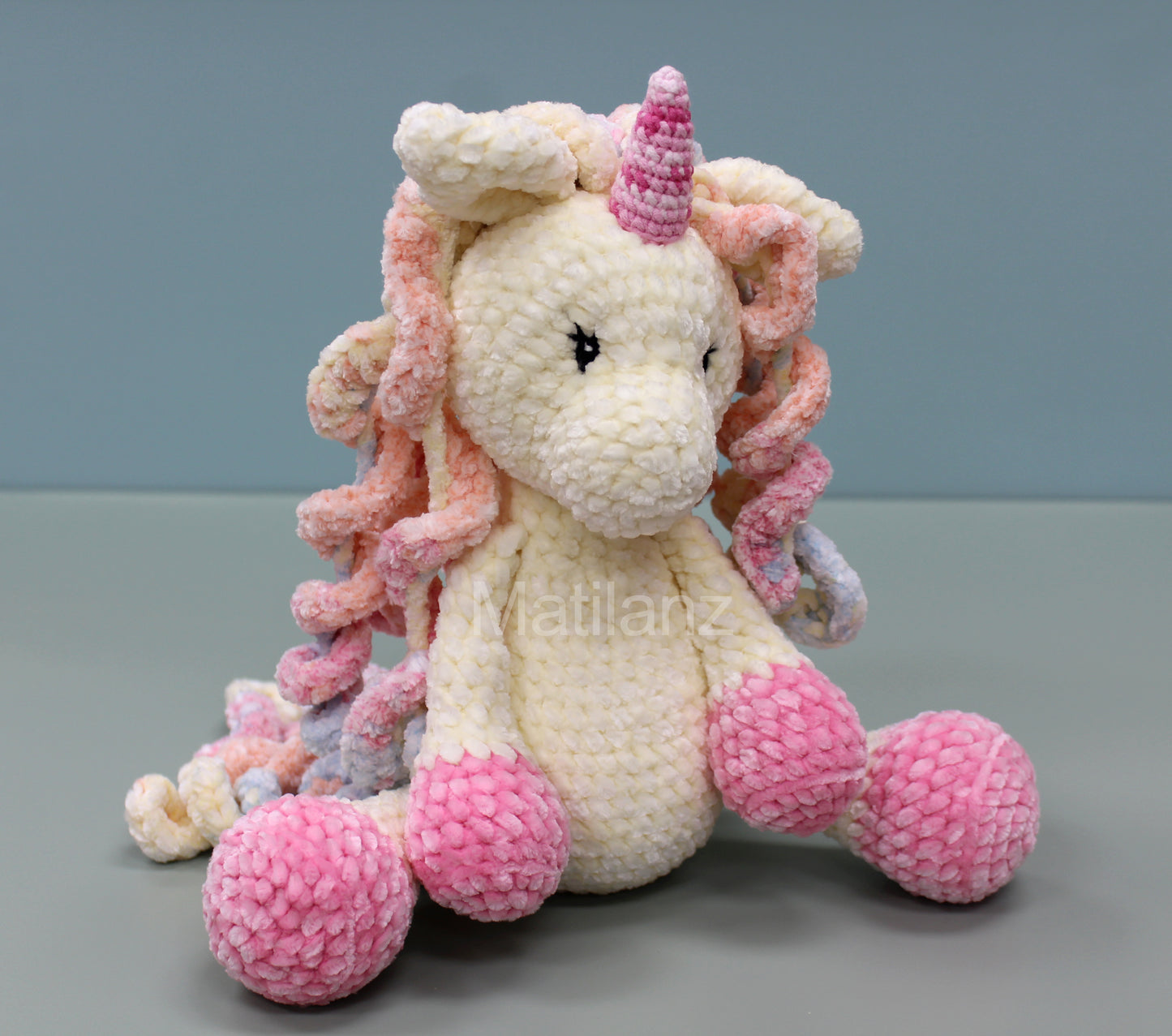 Crochet Unicorn Plush - Handmade  13''