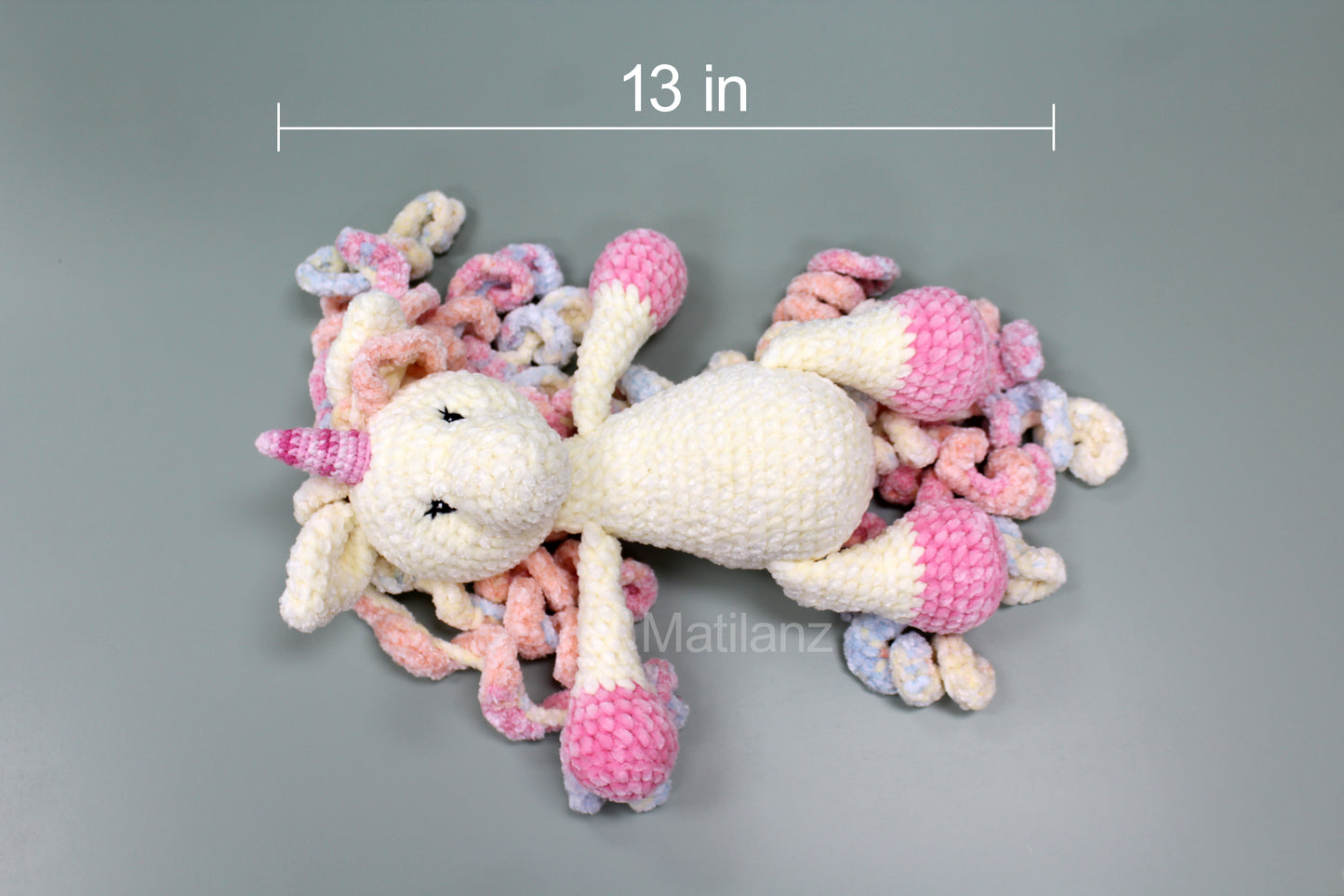 Crochet Unicorn Plush - Handmade  13''