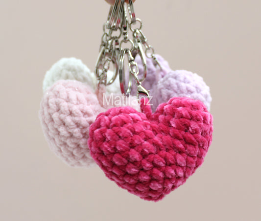 Crochet Keychain - Heart Plush