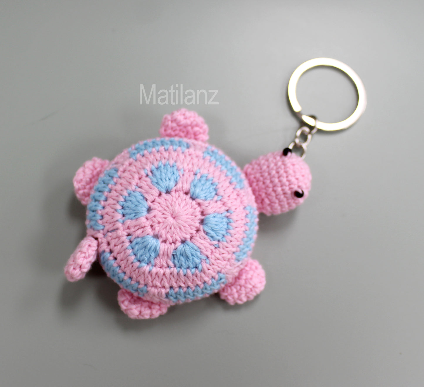 Turtle Keychain with Retractable Dual Sided Measure Tape