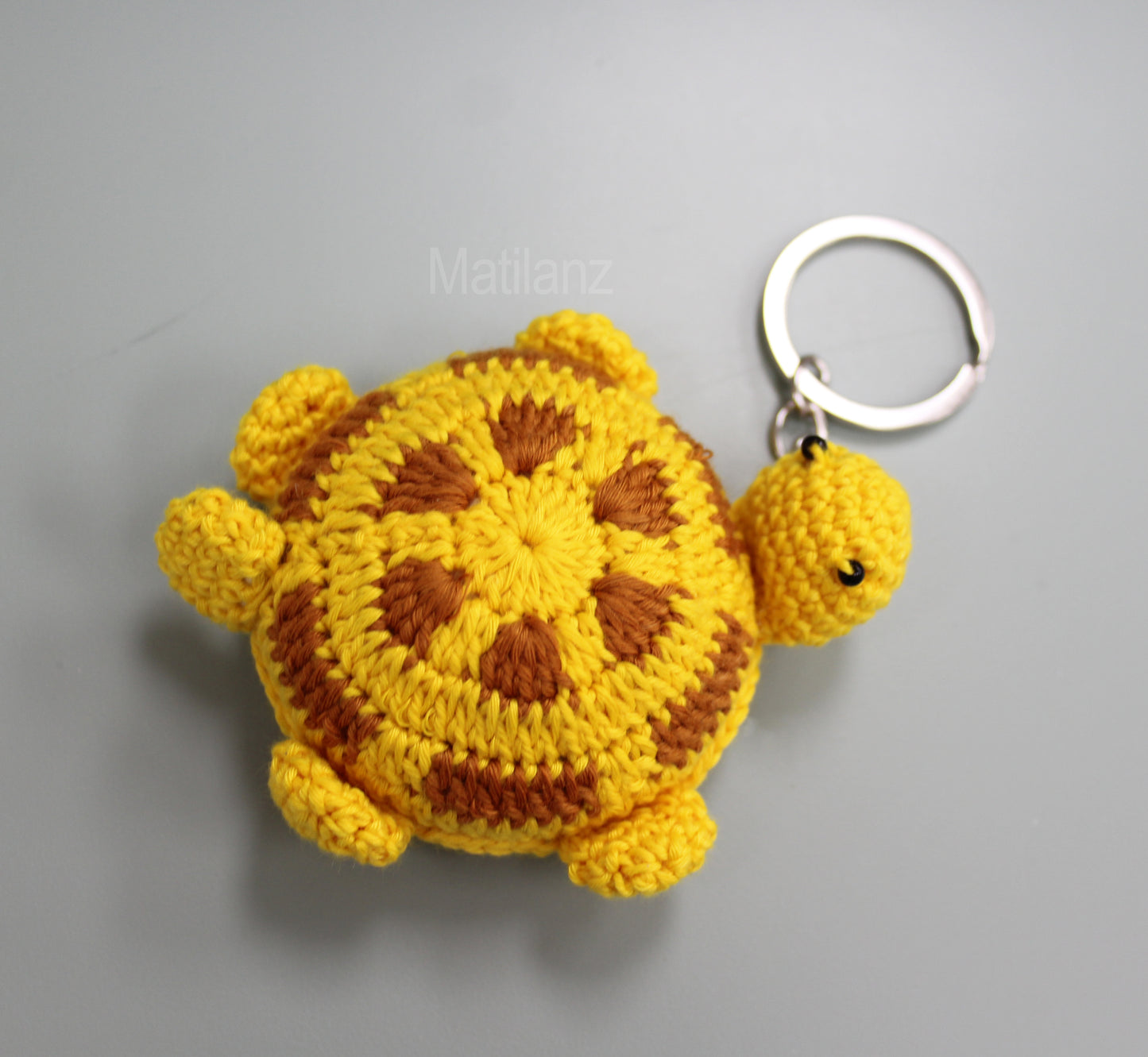 Turtle Keychain with Retractable Dual Sided Measure Tape