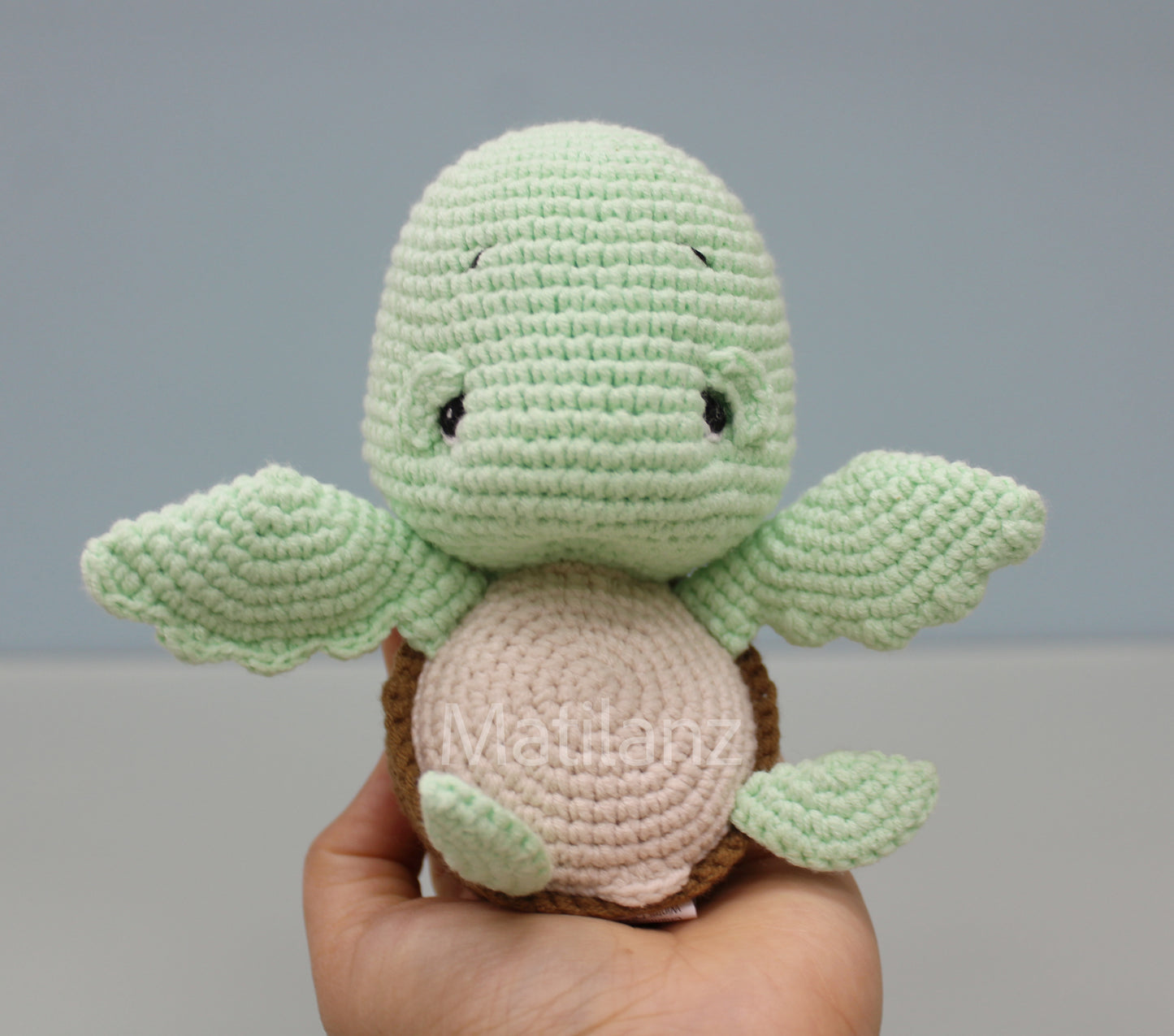Crochet Baby Sea Turtle Plush - 5"