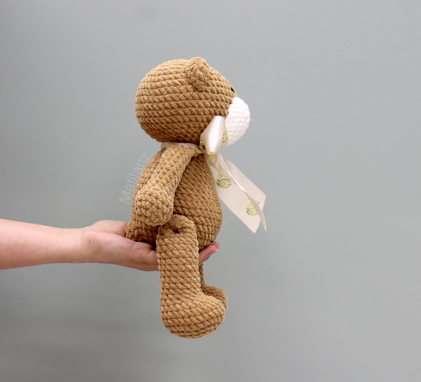Teddy Bear Handmade Crochet Plush - Brown