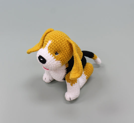 Beagle Stuffed Animal - Handmade Crochet Plush