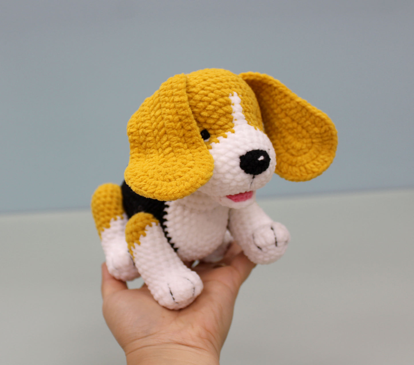 Beagle Stuffed Animal - Handmade Crochet Plush