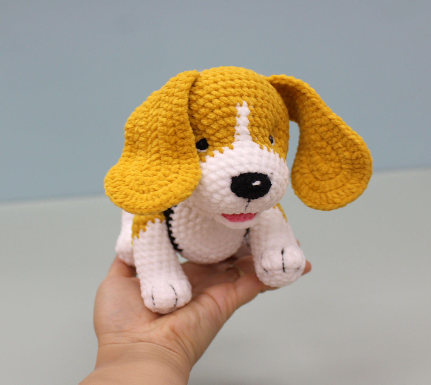 Beagle Stuffed Animal - Handmade Crochet Plush