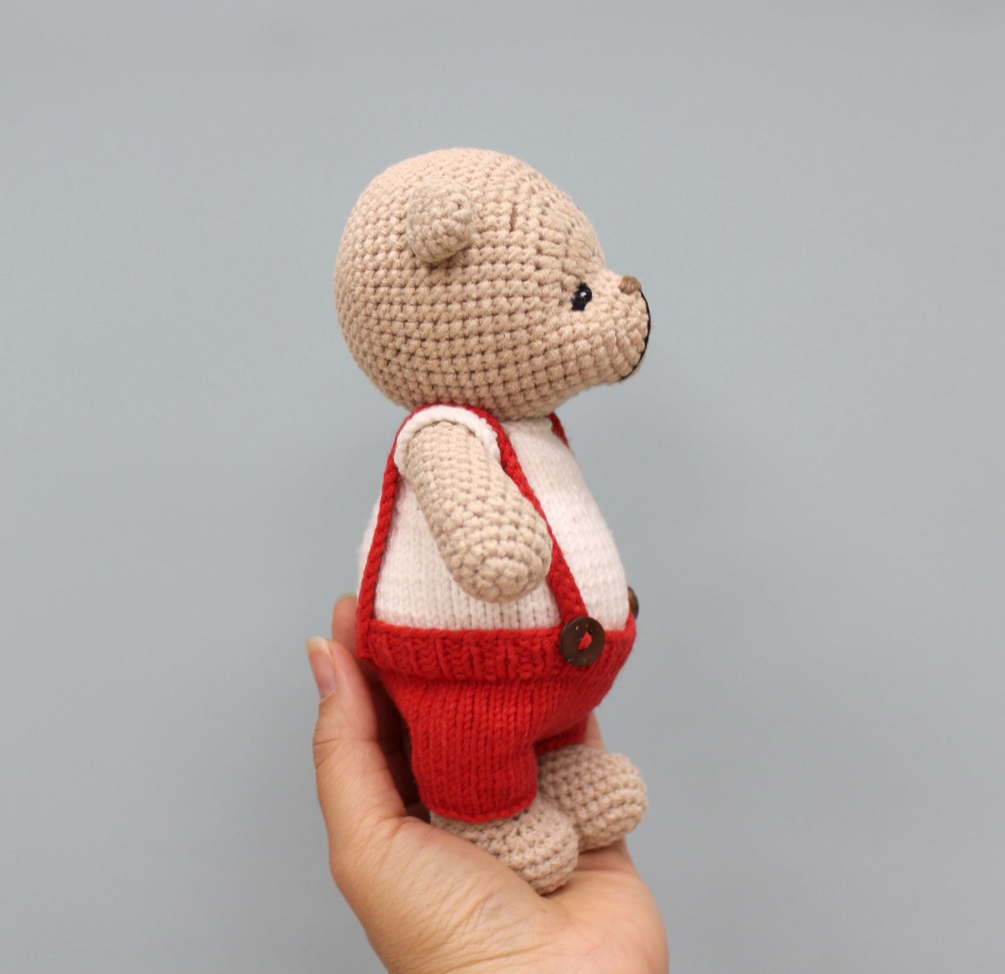 New - Christmas Teddy Bear - Handmade 8"