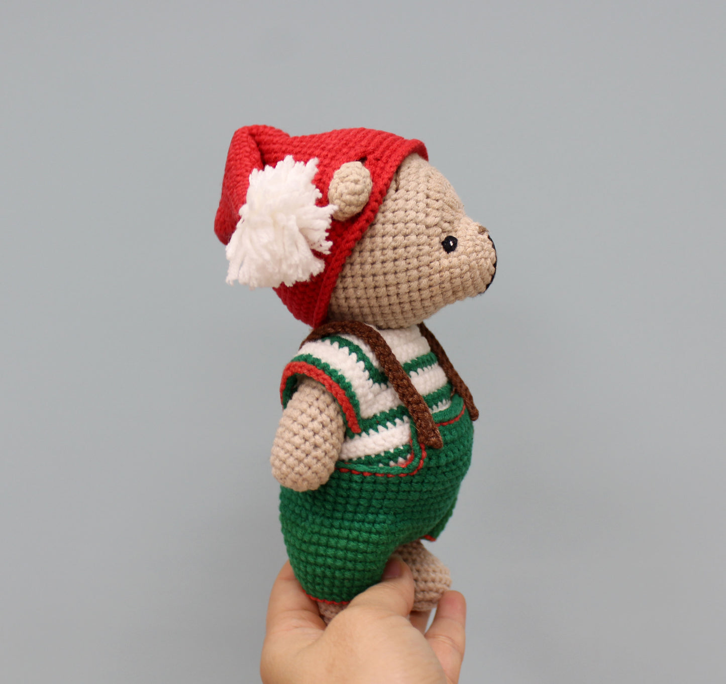 New - Christmas Teddy Bear - Handmade 8"
