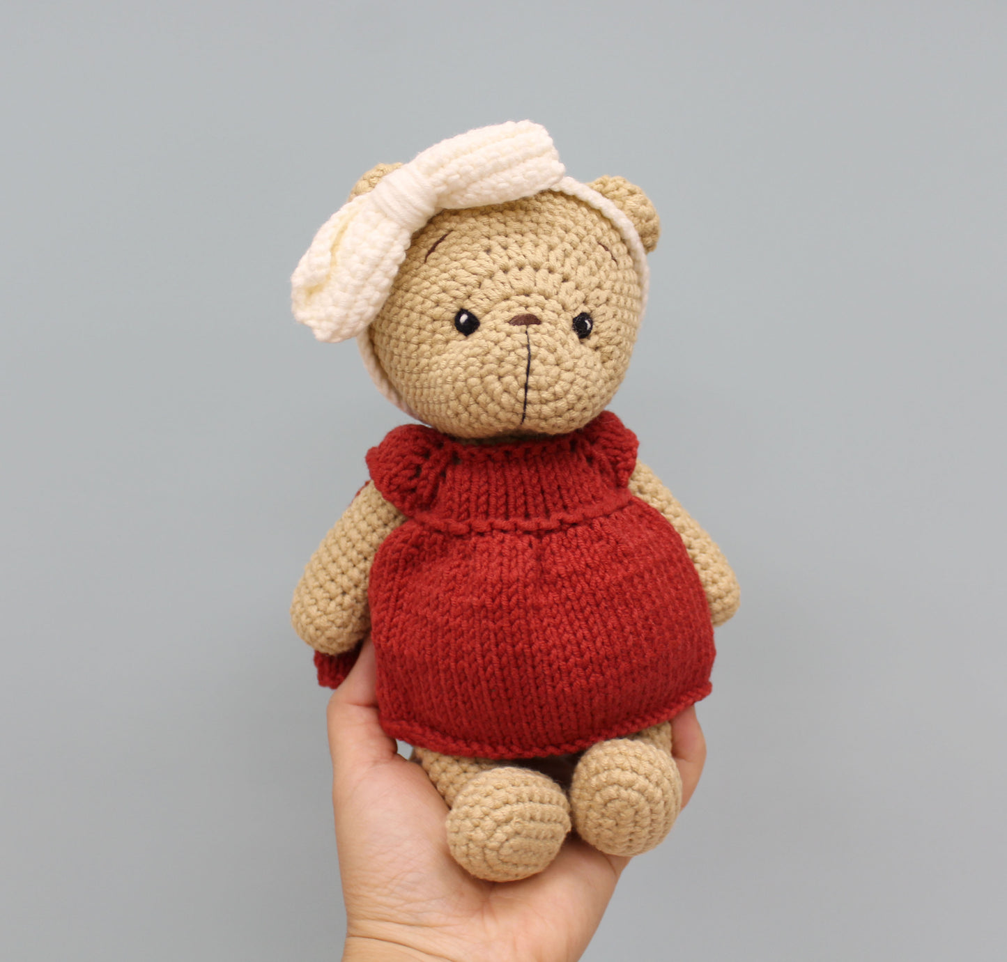 Christmas Teddy Bear - Handmade 8"