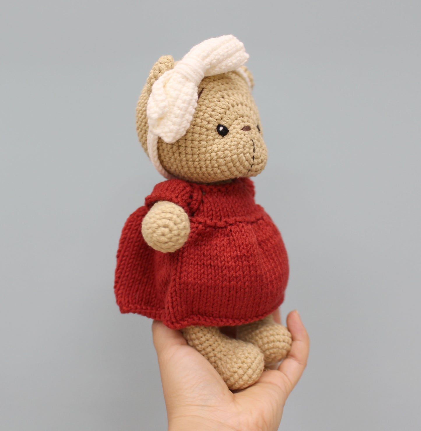 Christmas Teddy Bear - Handmade 8"