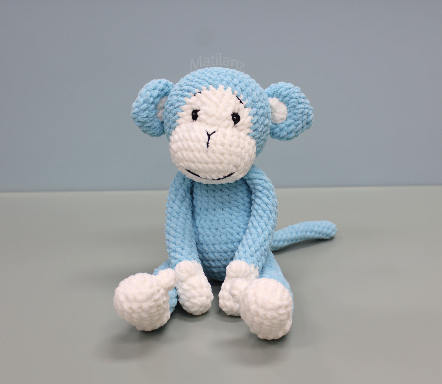 Crochet Monkey Plush - Handmade 11"